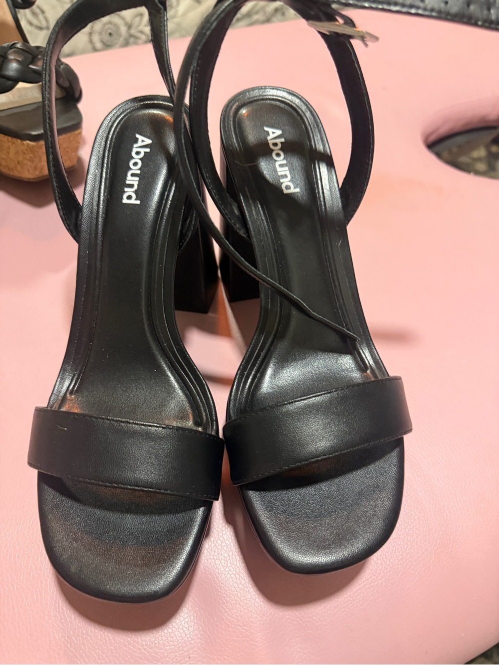 Abound Black Open-Toe Block Heel Sandals